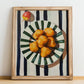 Gnocco fritto – Italian Snack Dish, Tavern Illustration, no-text version framed in wood