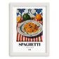 Spaghetti – Italian Pasta, Osteria Wall Decor, placed in minimal white frame