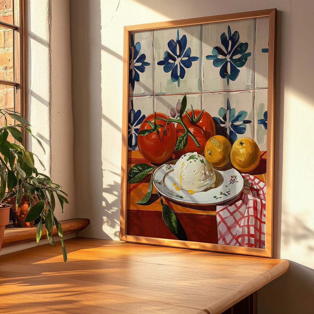 Burrata – Italian Cheese Dish, Tavern Poster, clean layout with no caption
