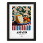Asiago – Italian Cheese Dish, Restaurant Wall Art, in sleek black frame