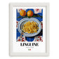 Linguine – Italian Pasta, Osteria Print, placed in minimal white frame