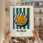 Fusilli – Italian Pasta, Trattoria Art, styled in a charming Paris street view