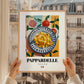 Pappardelle – Italian Pasta, Osteria Poster, styled in a charming Paris street view