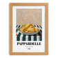 Pappardelle – Italian Pasta, Trattoria Wall Decor, set in oak frame