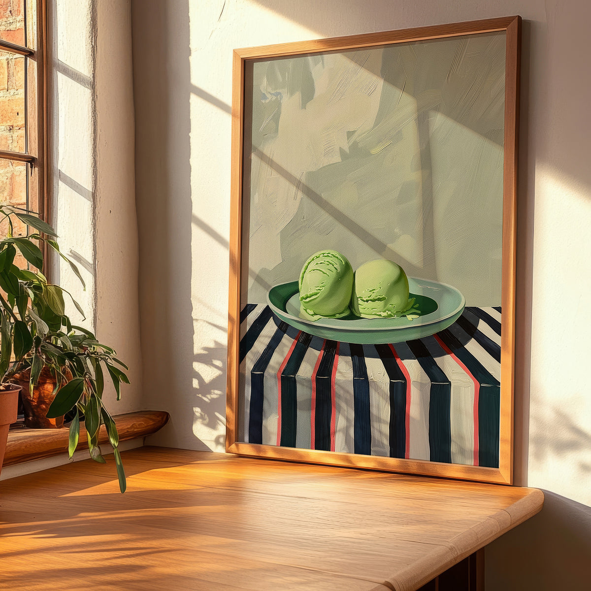 Gelato al pistacchio – Italian Gelato, Artisan Ice Cream Shop Poster, clean layout with no caption