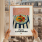 Pasta al pomodoro – Italian Pasta, Restaurant Poster, styled in a charming Paris street view