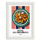 Penne all'arrabbiata – Italian Pasta, Osteria Poster, placed in minimal white frame