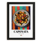 Caponata – Italian Salad Dish, Café Wall Art, in sleek black frame
