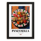 Panzanella – Italian Salad Dish, Bistro Art, in sleek black frame