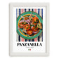 Panzanella – Italian Salad Dish, Café Print, placed in minimal white frame