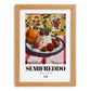 Semifreddo – Italian Dessert Dish, Café Poster, set in oak frame
