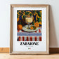 Zabaione – Italian Dessert Dish, Tavern Painting, in wooden frame leaning on the floor