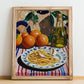 Spaghetti aglio e olio – Italian Pasta, Osteria Wall Art, no-text version framed in wood