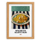 Spaghetti aglio e olio – Italian Pasta, Ristorante Print, set in oak frame