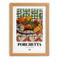Porchetta – Italian Meat Dish, Restaurant Poster, set in oak frame