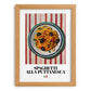 Spaghetti alla Puttanesca – Italian Pasta, Trattoria Poster, set in oak frame