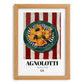 Agnolotti – Italian Pasta, Ristorante Wall Art, set in oak frame