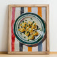 Agnolotti – Italian Pasta, Ristorante Poster, no-text version framed in wood