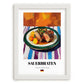 Sauerbraten – Art, German Food Painting, placed in minimal white frame
