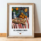 Flammkuchen – Art, German Food Wall Decor, in wooden frame leaning on the floor