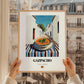 Gazpacho  White Village Street Café, Spanish Food Art, styled in a charming Paris street view