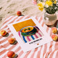 Salmorejo – Art, Spanish Food Illustration, unframed on coastal sand