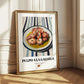 Pulpo a la Gallega – on Striped Tablecloth, Spanish Food Illustration