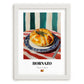 Hornazo – Colorful Oil Painting, Spanish Food Still Life, placed in minimal white frame