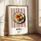 Bomba – on Striped Tablecloth, Spanish Food Art
