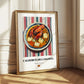 Caldereta de Langosta – on Striped Tablecloth, Spanish Food Painting