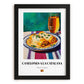 Canelones a la Catalana – Art, Spanish Pasta Wall Painting, in sleek black frame