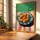 Chistorra – Oil Painting, Spanish Food Illustration, clean layout with no caption