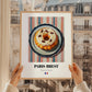 Paris-Brest – on Striped Tablecloth, French French Pastry Art, styled in a charming Paris street view