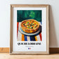 Quiche Lorraine – Art, French Pastry Wall Art, in wooden frame leaning on the floor