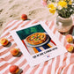 Quiche Lorraine – Art, French Pastry Wall Art, unframed on coastal sand