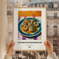 Escargots de Bourgogne – Colorful Oil Painting, French Food Painting, styled in a charming Paris street view