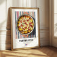 Tartiflette – on Striped Tablecloth, French Food Wall Decor