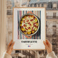 Tartiflette – on Striped Tablecloth, French Food Wall Decor, styled in a charming Paris street view