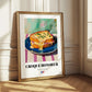 Croque Monsieur – Oil Painting, French Food Wall Illustration