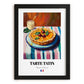 Tarte Tatin – Colorful Oil Painting, French French Dessert Still Life, in sleek black frame