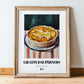 Gratin Dauphinois – Oil Painting, French Food Painting, in wooden frame leaning on the floor