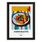 Andouillette – Oil Painting, French Food Painting, in sleek black frame