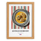 Quenelles de Brochet – on Striped Tablecloth, French Food Painting, set in oak frame