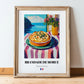 Brandade de Morue – Art, French Food Print, in wooden frame leaning on the floor