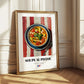 Soupe au Pistou – on Striped Tablecloth, French Food Illustration