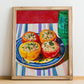 Gemista – Oil Painting, Greek Food Wall Art, no-text version framed in wood