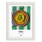 Fava – on Striped Tablecloth, Greek Food Wall Decor, placed in minimal white frame