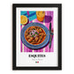 Esquites – Colorful Oil Painting, Mexican Food Wall Art, in sleek black frame