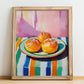 Pączki – Oil Painting, Polish Pastry Poster, no-text version framed in wood