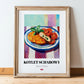 Kotlet Schabowy – Colorful Oil Painting, Polish Food Wall Decor, in wooden frame leaning on the floor